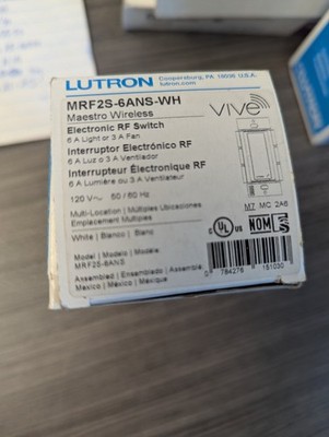 Lutron MRF2S-6ANS-WH Maestro Wireless RF Switch