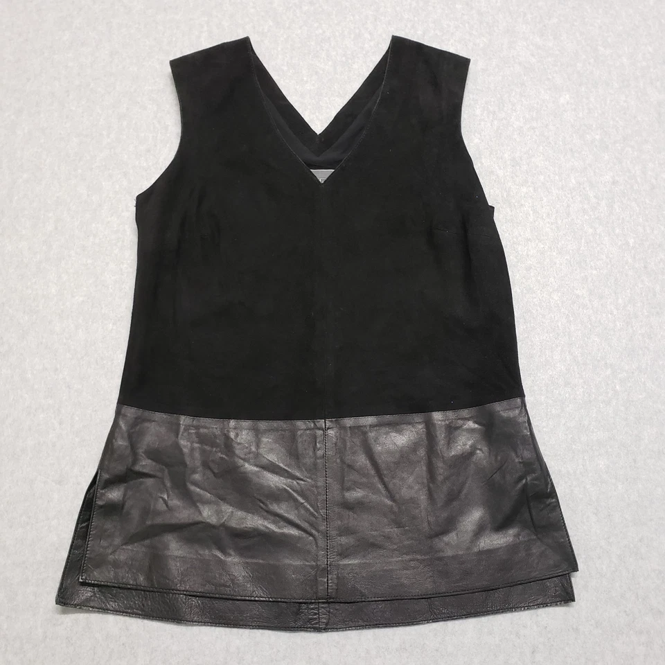 Regata Vince de couro tamanho 2 couro sem mangas gola V - Imagem 2 de 4