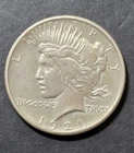 1921 Peace Dollar, cleaned EF