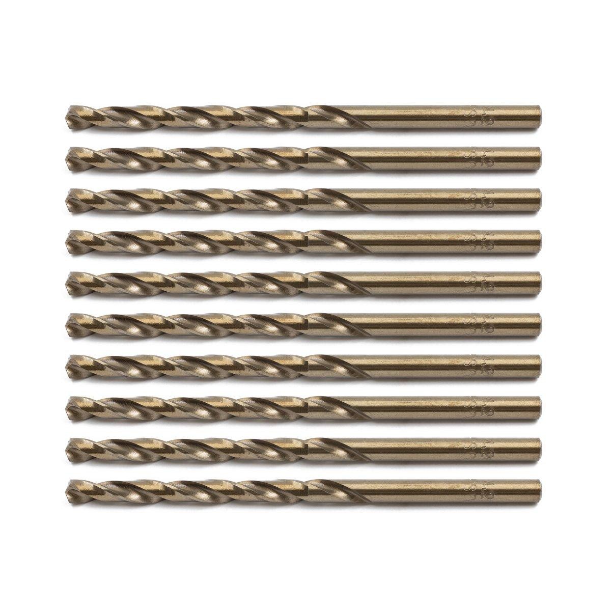 RIKA HSS Cobalt Drill Bit 4.2 x 75mm 10pk Hi Performance For Hard Steel Drilling