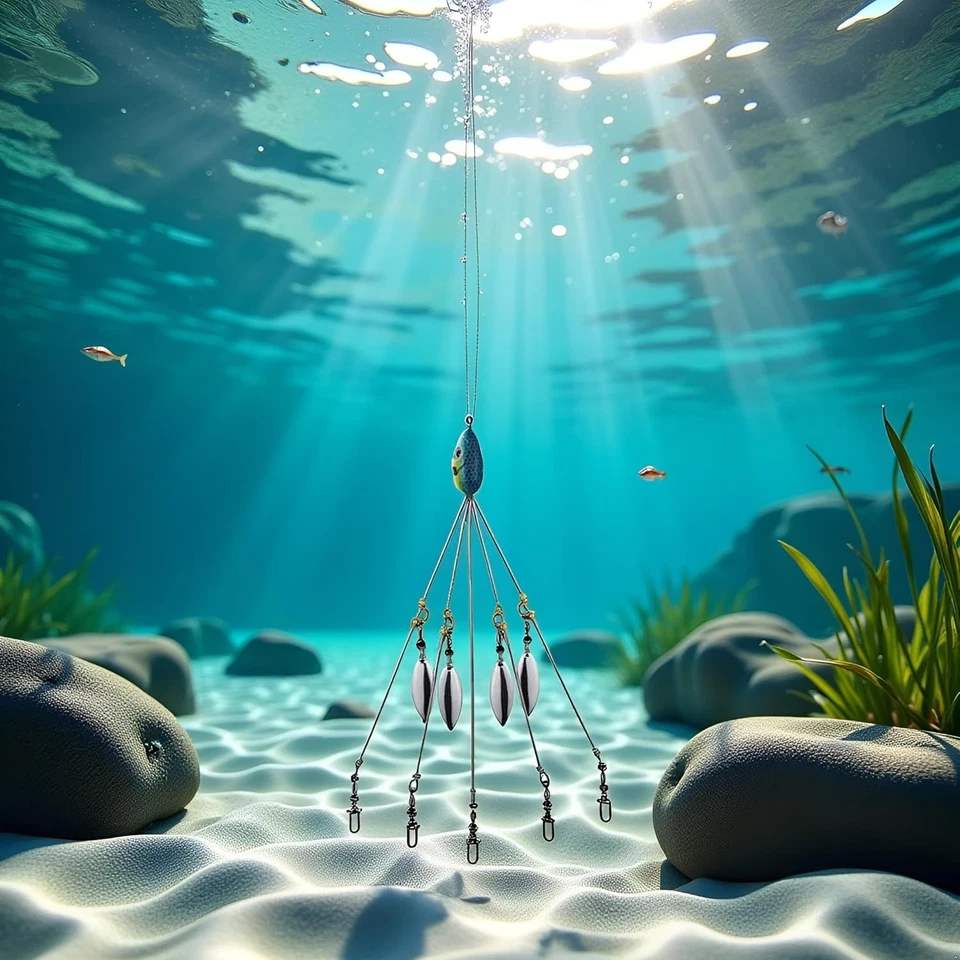 Зонт Алабама Rig 4 лезвия 5 рук Алабама Rig бас рыболовная приманка приманка инструмент лот - Изображение 4 из 4