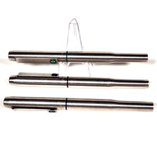 x3 Vintage Parker 25 Flighter Stainless Steel Ballpoint Pens Black Blue Green NM