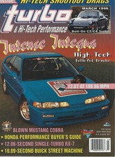 Turbo Hi Performance March 1996 - Intense Integra Blown Mustang Cobra Bolt