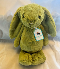 Jellycat Bashful Moss Bunny Small Green Plush Soft Toy With Tags BAS3MOSS