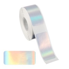 1.2x0.6" Holographic Thermal Label Stickers 230 Tape/Roll  Silver