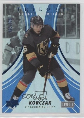 2022 Trilogy Premieres Blue 193/199 Level 1 Kaedan Korczak #127 Rookie RC 03uh