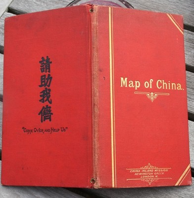 Map of CHINA China Inland Mission Newington Green  ca. 1890