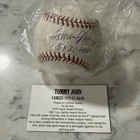 Tommy John Autographed Baseball With Inscription And COA
