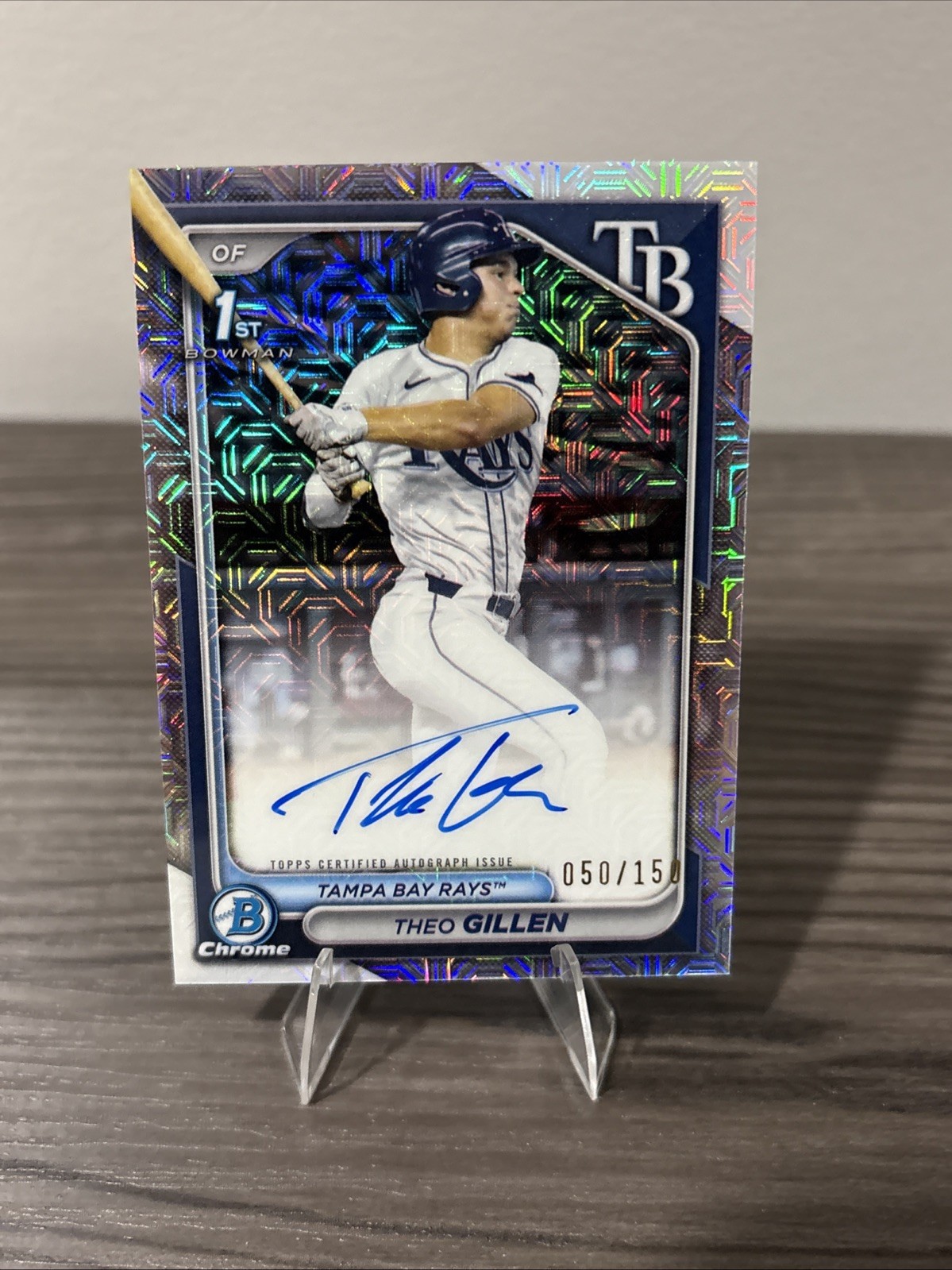 2024 Bowman Draft Chrome Theo Gillen HTA Choice Refractor /150 Auto #CPA-TG