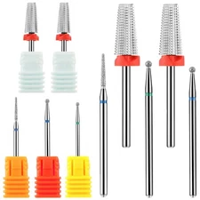 5 Pcs Nail Drill Bit Set 5 in 1 Nail Drill Bit 3/32 Inch Shank Drills 3 Cutic...