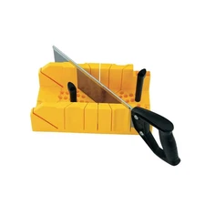 Stanley Miter Box Saw Set 14.5in Deluxe Hand Tool Clamping Guide Cutting Kit