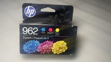 HP 962 3 Pack Ink Cartridges Cyan Magenta Yellow Color x  09/27