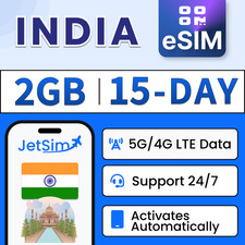 India 15-DAY  2GB eSIM Fixed Data