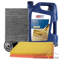 Atec Inspektionspaket FILTERSATZA+5L Eurolub 5W-40 FÜR Opel Astra G 1.6 1.8 2.0