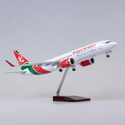 Extra großes Kenya Airways Boeing 737 Max Resin & ABS Flugzeug Modellflugzeug Geschenk -
