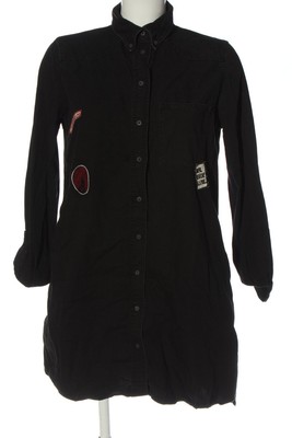 ZARA BASIC Blusenkleid Damen Gr. DE 34 schwarz-weiß Casual-Look