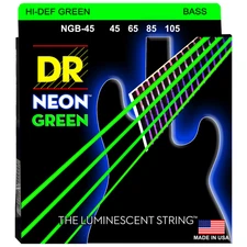 DR Strings NEON Green NGB-45 Medium 4-String 45-105