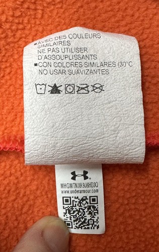 Under Armour Hoodie Womens Size Small Long Sleeve Orange Red Hooded Sweatshirt - Picture 13 of 14