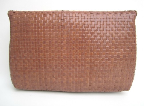 MEYERS SHOULDER / CLUTCH BAG INTRECCIATO WOVEN LEATHER, 1980's UNWORN VTG - Picture 2 of 8