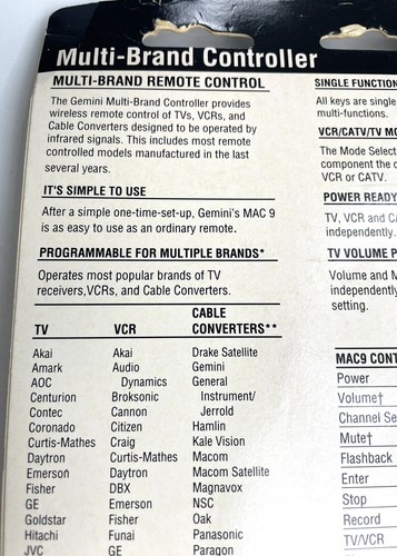 Vintage Gemini MAC9 NOS Rabbit Remote Collectible in Original Packaging Zenith - Picture 10 of 13