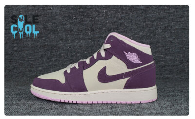 Air Jordan 1 AJ1 Mid GS Pro Purple Shoes 555112-500 | eBay