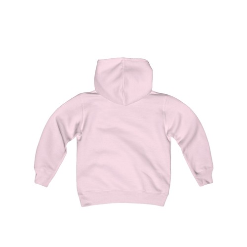 Pink Snowflake Youth Heavy Blend Hooded Sweatshirt - Picture 3 of 5