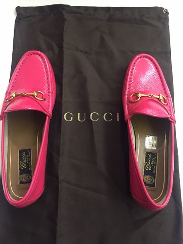 GUCCI NAPLAK PINK ROSA NR. 37 DONNA MOCASSINI PELLE NUOVI + SCATOLA MADE  ITALY ! | eBay