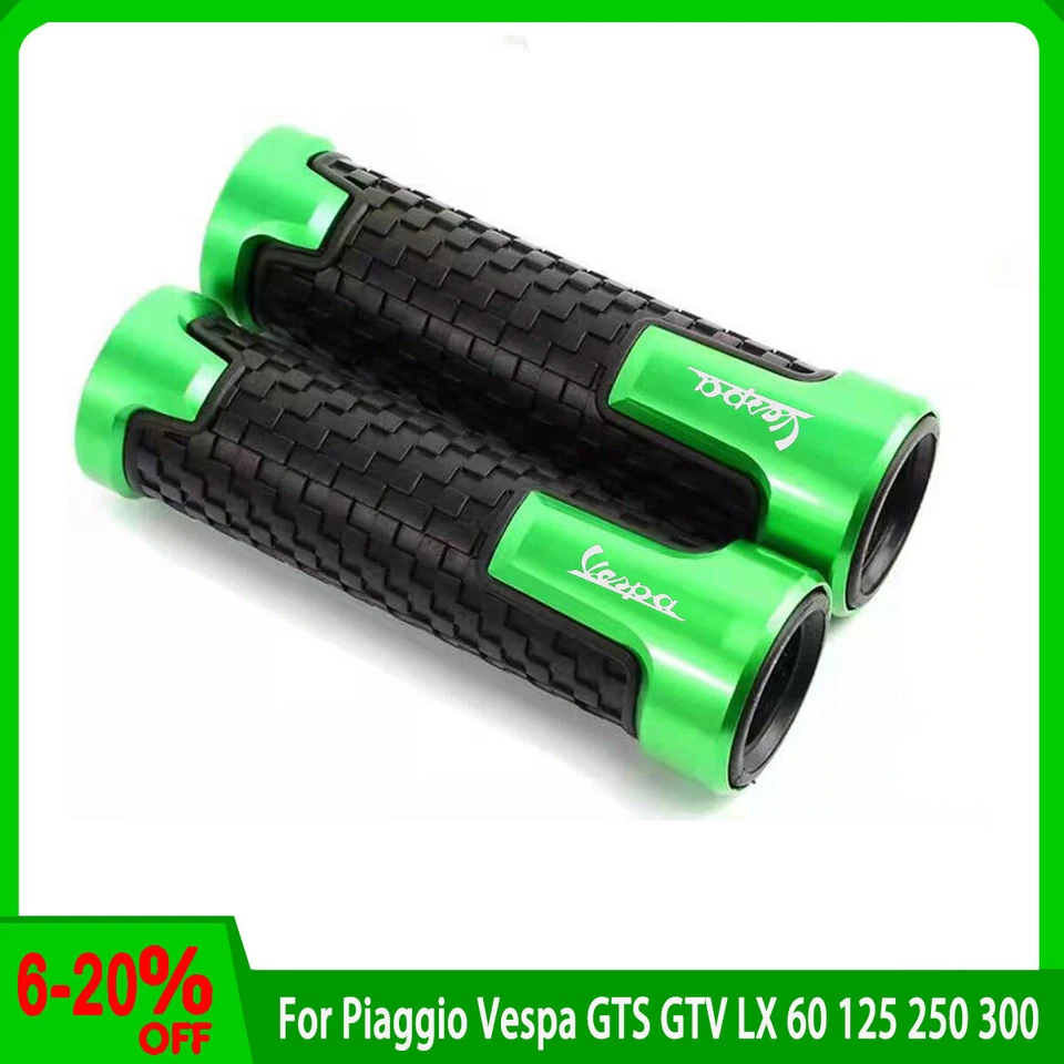 For Piaggio Vespa GTS GTV LX 60 125 250 300 7/8'' Handlebar Handle Hand Grips Foto 3 de 4
