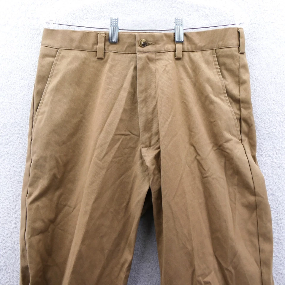 George Pantalones Caqui 32x30 Para Hombres Beige Pierna Recta Traje Vestido 32 x 30 Negocios Tostado Foto 3 de 4