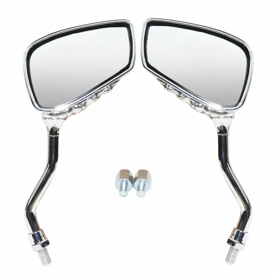 Espejos retrovisores cromados para Yamaha Road Star Warrior Midnight XV 1600 1700 EE. UU. Foto 2 de 3