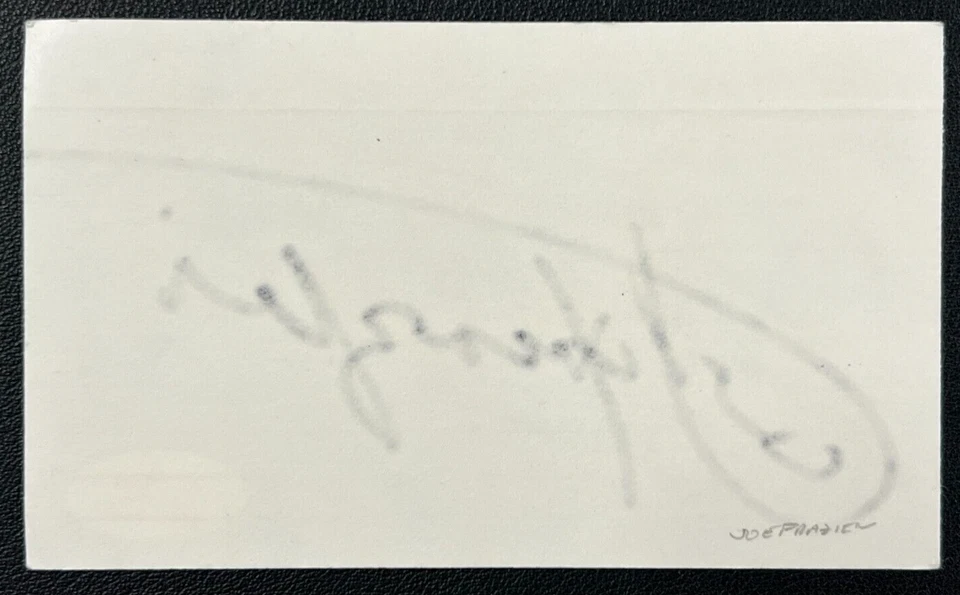 Joe Frazier Autographed 3x5 Card JSA Cert w/COA Heavyweight Boxer 'Smokin' Joe'! - Image 3 of 4