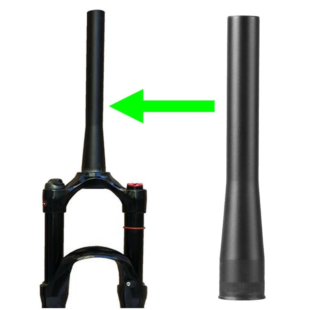 Aluminum Alloy MTB Bike Shock Absorber Gas Front Fork Head Tube Black