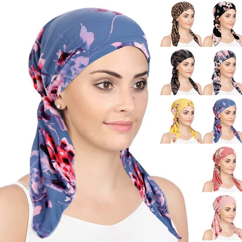 Mujeres Musulmanas Hiyab Cáncer Quimio Sombrero Turbante Gorra Cubierta Pérdida de Cabello Cabeza Bufanda Envoltura* Foto 2 de 4