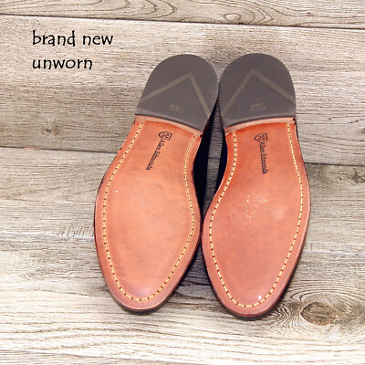 NEW * $295 Allen Edmonds WOODSTOCK Loafer 7 D Black / Brown  display picture 2