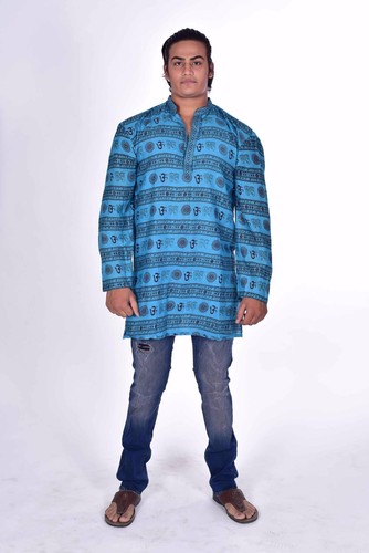 Cotton Men's Fitted Casual Tunic Kurta 