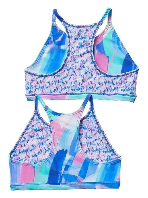 Nuevo con etiquetas Top de bikini reversible Athleta Girl M 8/10 Santorini + corto de natación Cannonball Foto 3 de 4