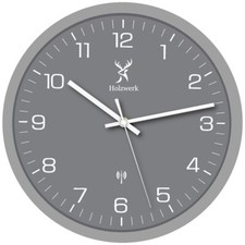 Holzwerk FRIEDBERG (FUNK) Holz Wanduhr, moderne 30 cm Ø Designer Funkwanduhr