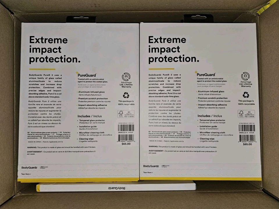 Lot of 37 BodyGuardz Pure 2 Tempered Glass Screen iPad Pro 12.9 inch 3rd/4th Gen - Image 2 of 2