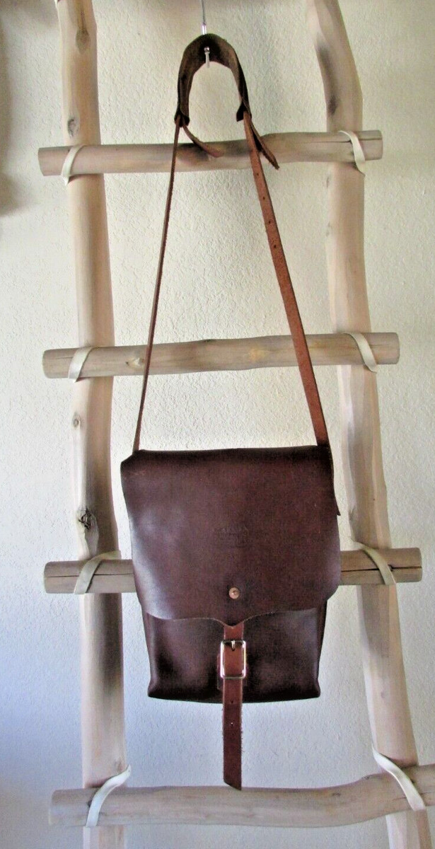 GOERTZEN ADVENTURE EQUIPMENT BROWN FIELD GUIDE LEATHER X-BODY, HANDMADE MONTANA View 2