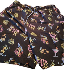 Broken Threads Surf Tropical Neon Size XL All Over Print Swim Trunks Shorts Torn