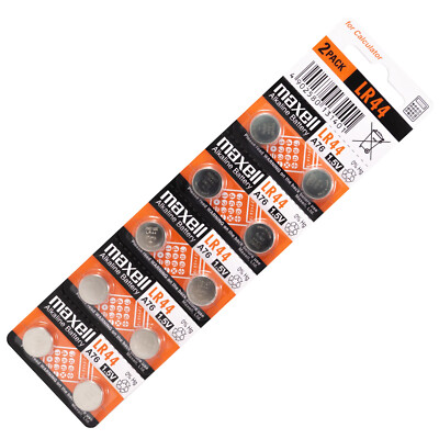 LR44 Maxell (10 Pezzi) LR44 MAXELL A76 L1154 AG13 357 Nuova Batteria - Foto 13