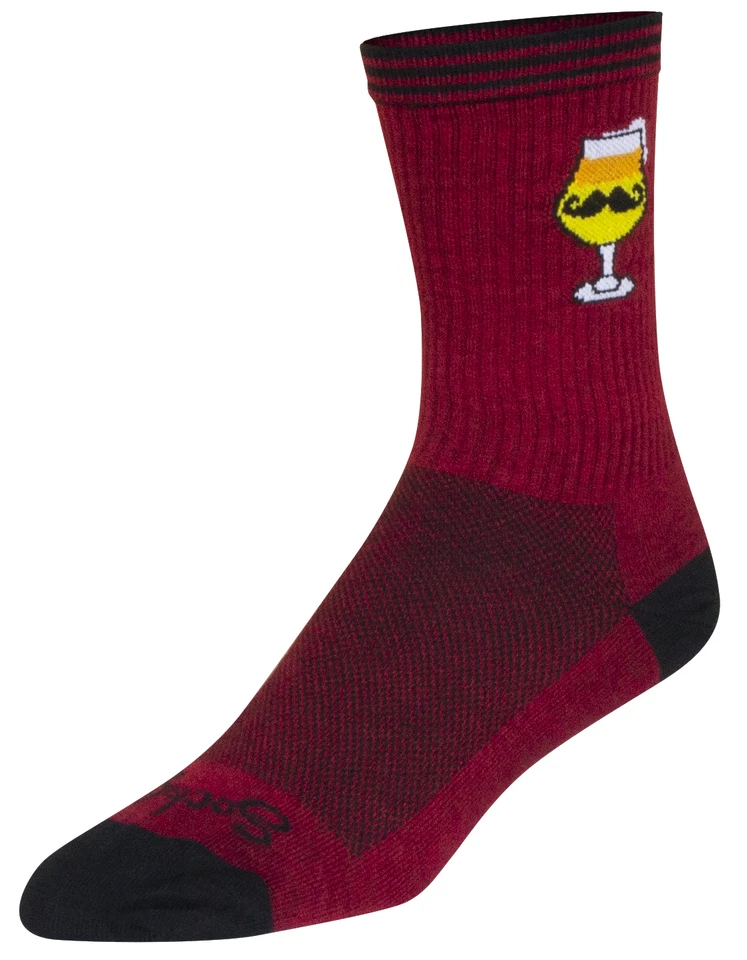 Socks - SockGuy - Crafty Red S/M 6" Crew Cycling/Running NEW - Image 3 of 4