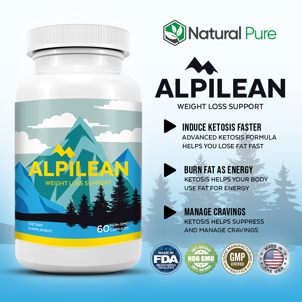 Alpilean, Keto and Weight Loss Support, Fat burner 60 Capsules, One Month Supply