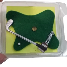 Dollhouse Miniature Golf Green Club Putter Trophy Put Put Golfing Mini Sports
