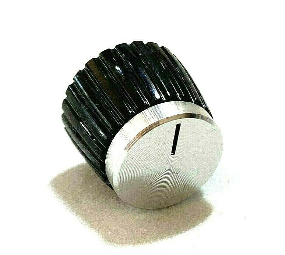 NEW Black and Silver Marshall Amp Replacement Knob w/ Set Screw, Metal Body USA
