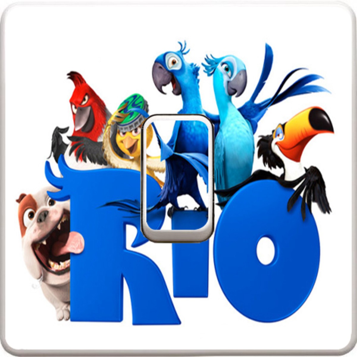 Disney Rio Animals Light Switch Vinyl Sticker Decal Skin, Kids