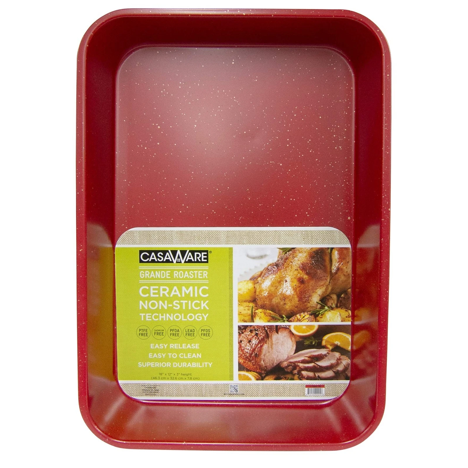 casaWare Grande Lasagna/Roaster Pan 18 x 12 x 3-Inch - Extra Large, Ceramic C...