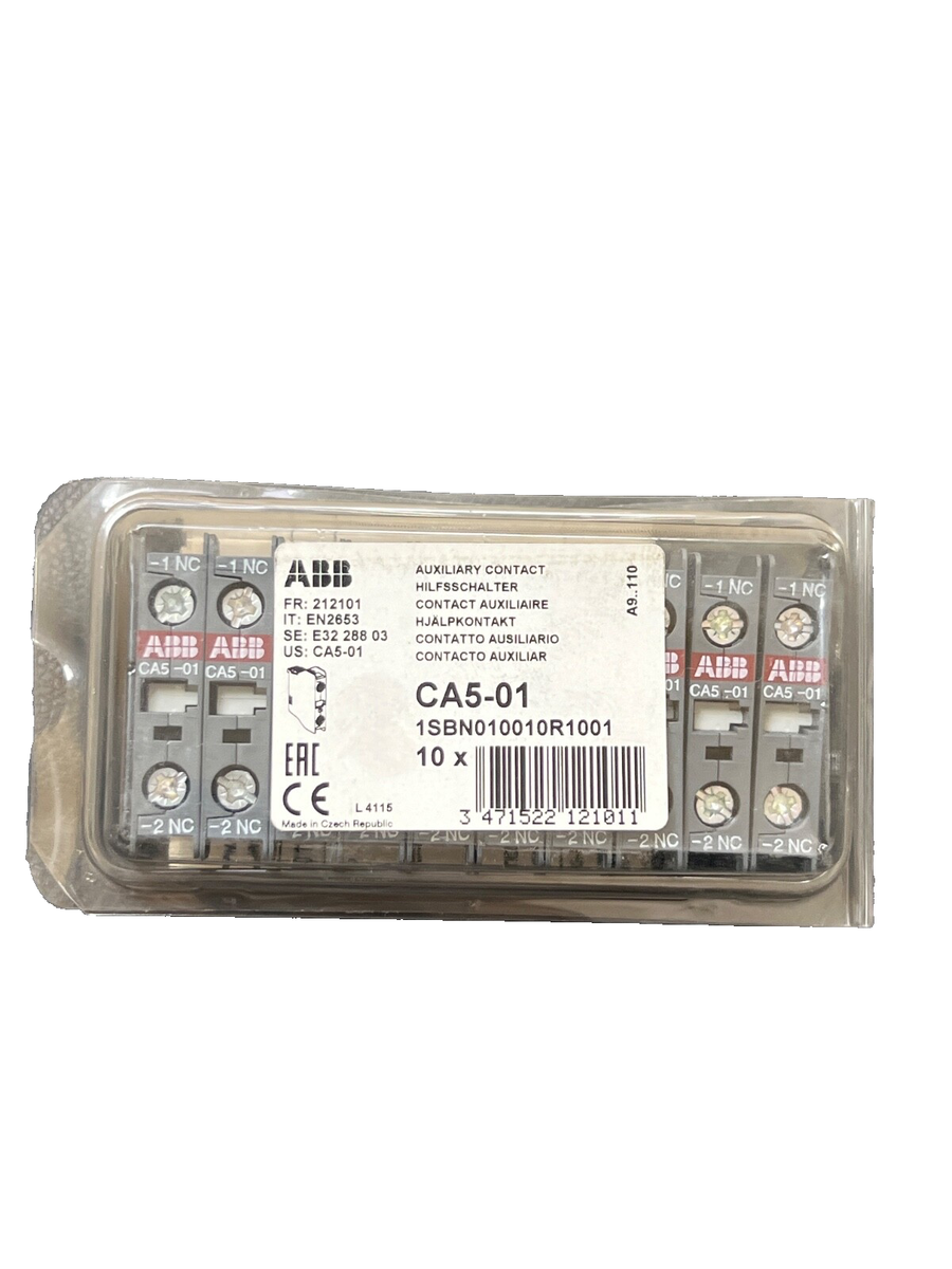 Produktbild von ABB CA5-01 TOP MOUNT AUX BLOCK – Hilfsschalter Für Schütze, 1SBN010010R1001, Aufsteckmontage