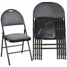 Costway HW58552 Padded Seat Folding Chairs - 4 Pack