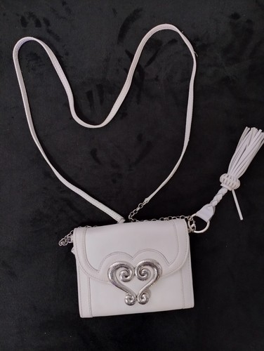 Brighton Genoa Heart White Crossbody Purse Rare